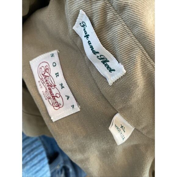 VTG Norman Shirtmakers Shooting Shirt Mens XL Tan Hunting Skeet Long Sleeve USA - Picture 7 of 11